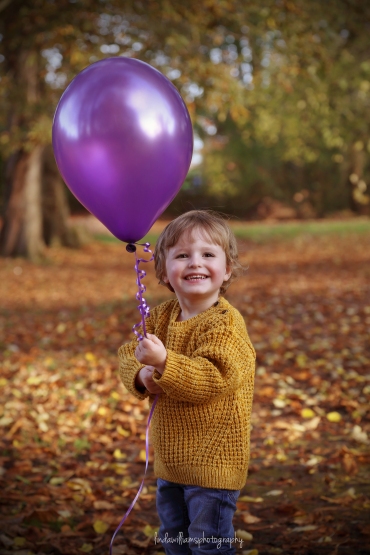 little boy with balloon
