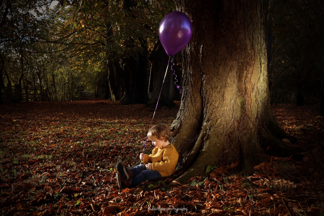 little boy with balloon